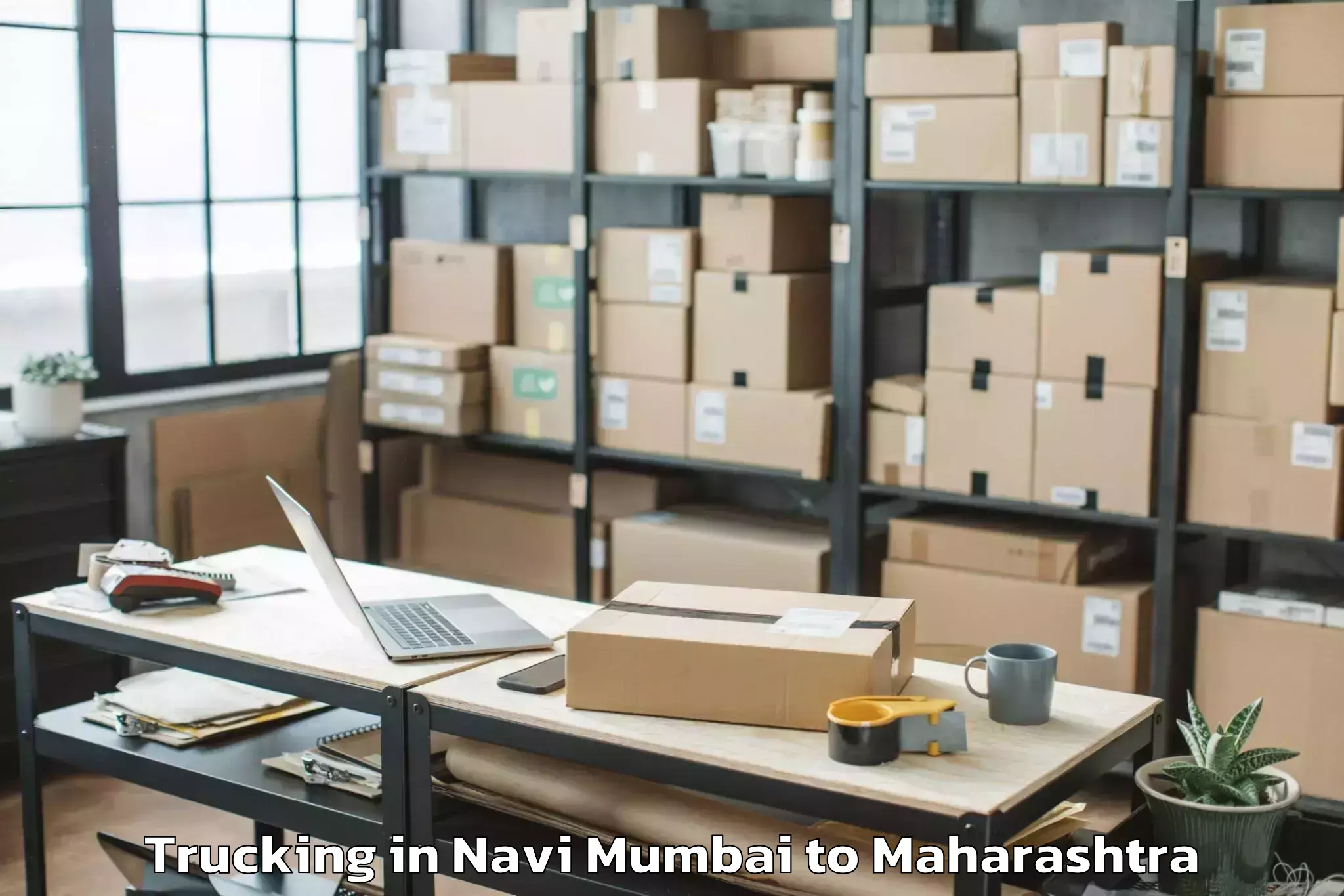 Top Navi Mumbai to Akot Trucking Available